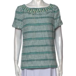 Tory Burch Short Sleeve Bateau Shirt Size 8